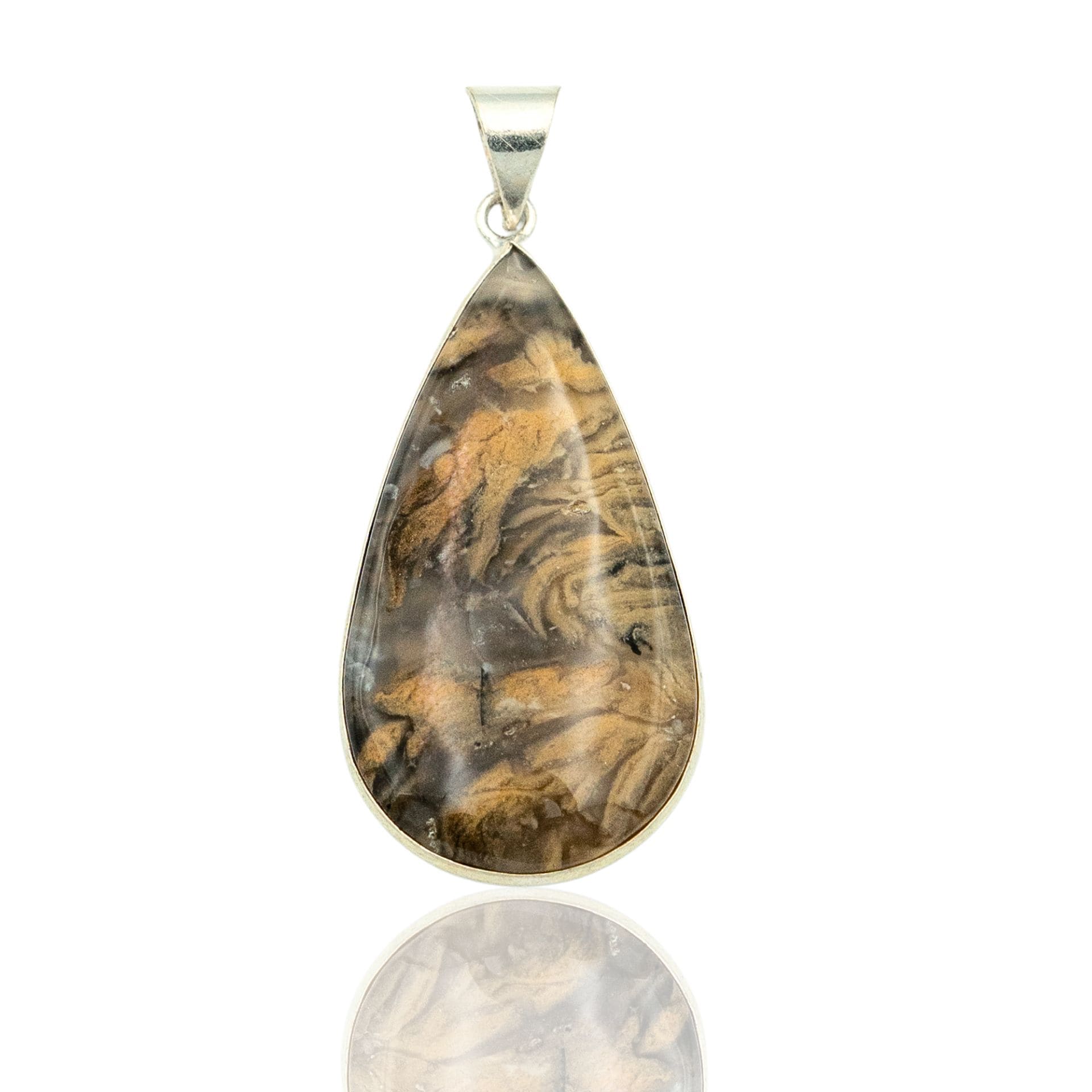 Pendentif Pierre Dendritique Œil de Tigre
