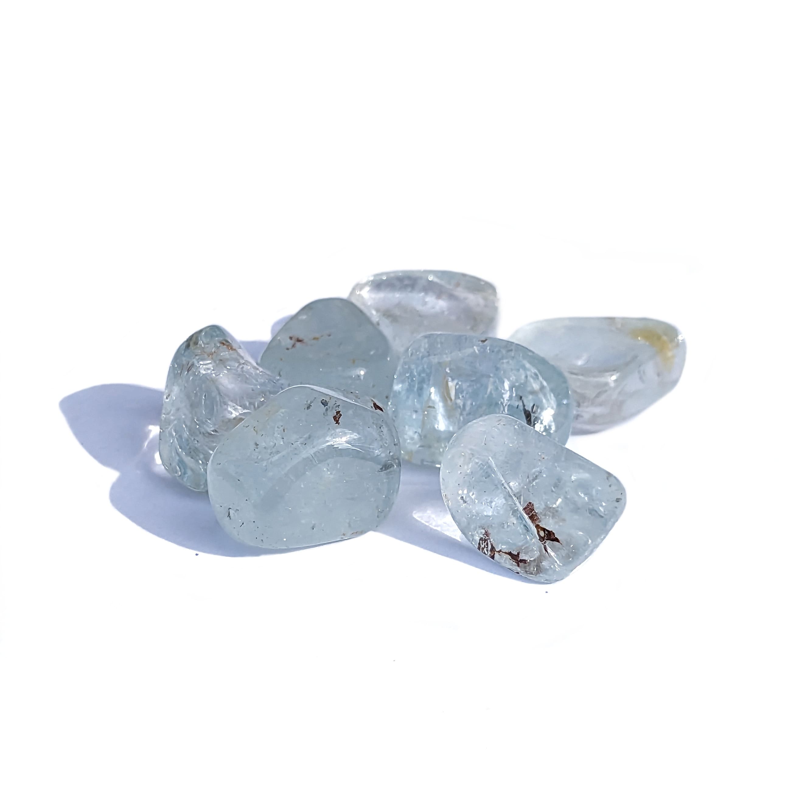 topaze bleue pierre roulée