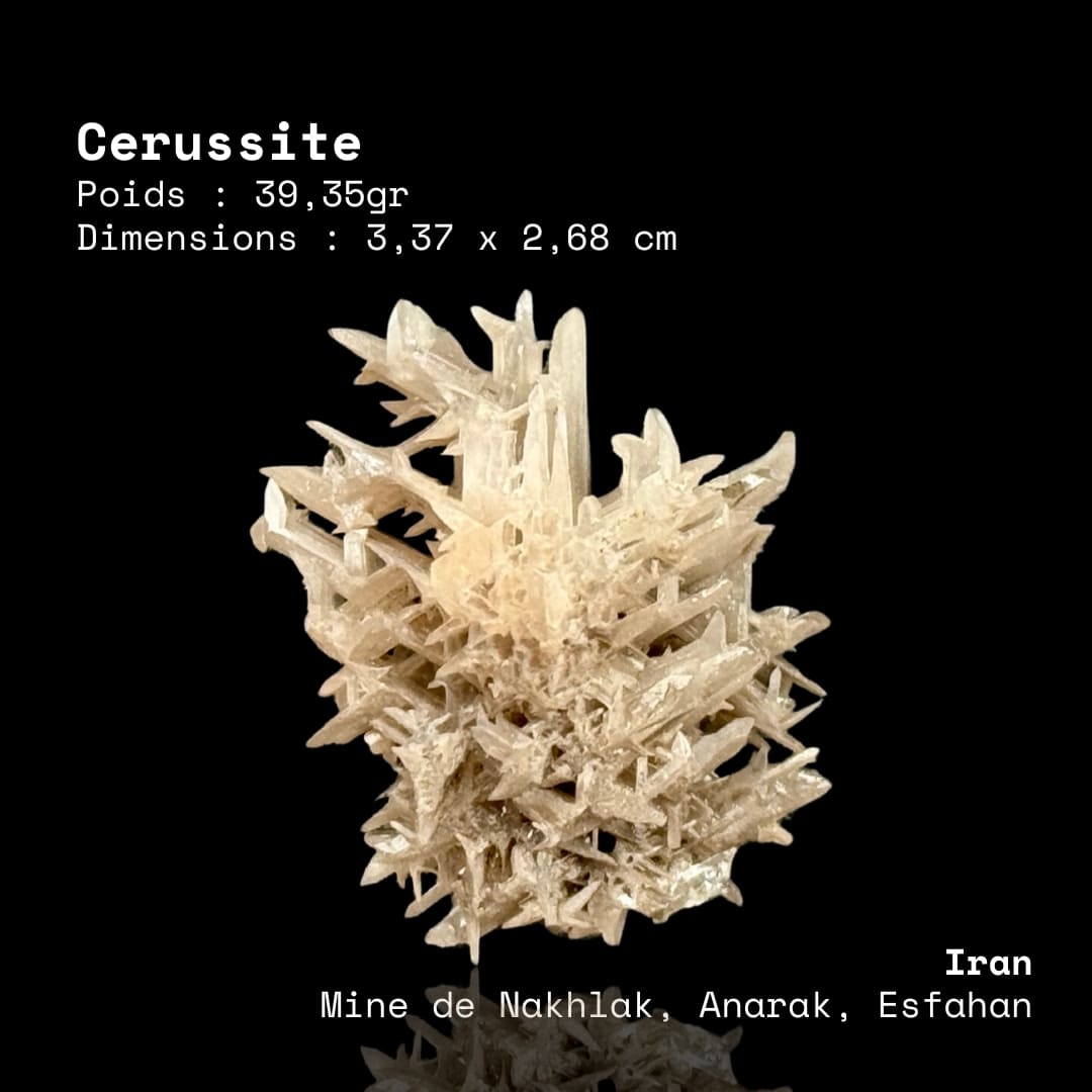 Cérussite Cristallisée "Flocon" - Mine de Nakhlak #28