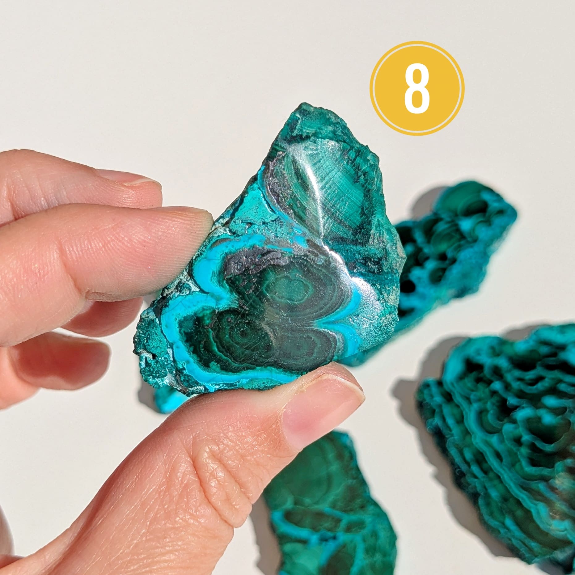malachite chrysocolle naturelle