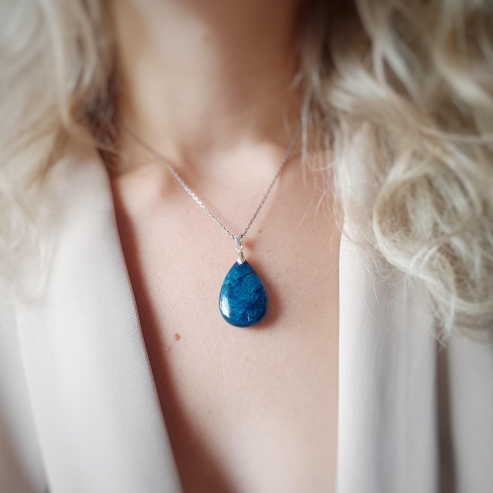 collier apatite en argent