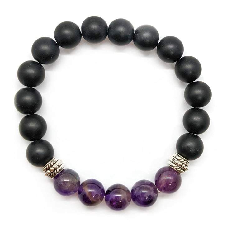 Bracelet Améthyste homme