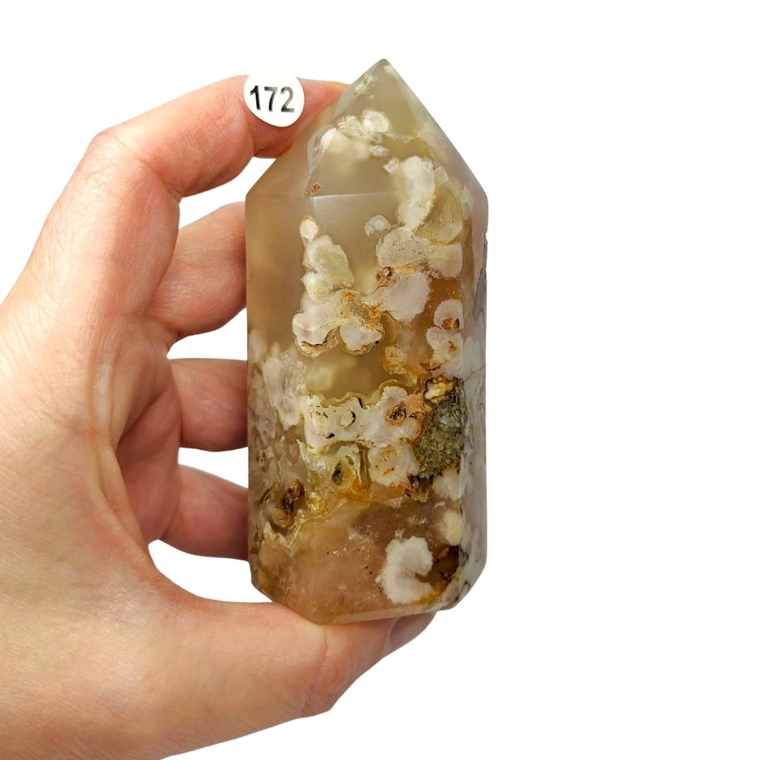agate fleur en forme de pointe