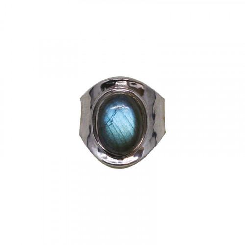 Bague Labradorite naturelle monture Argent 925 Femme