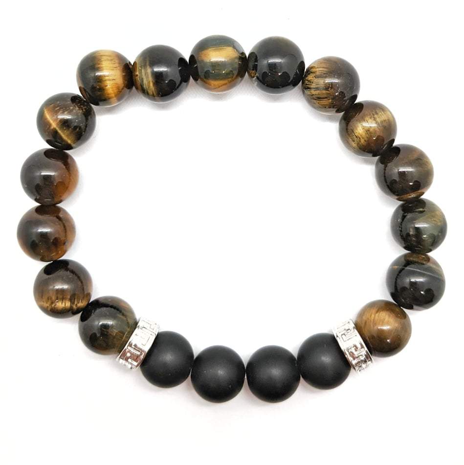 Bracelet homme pierre oeil de faucon