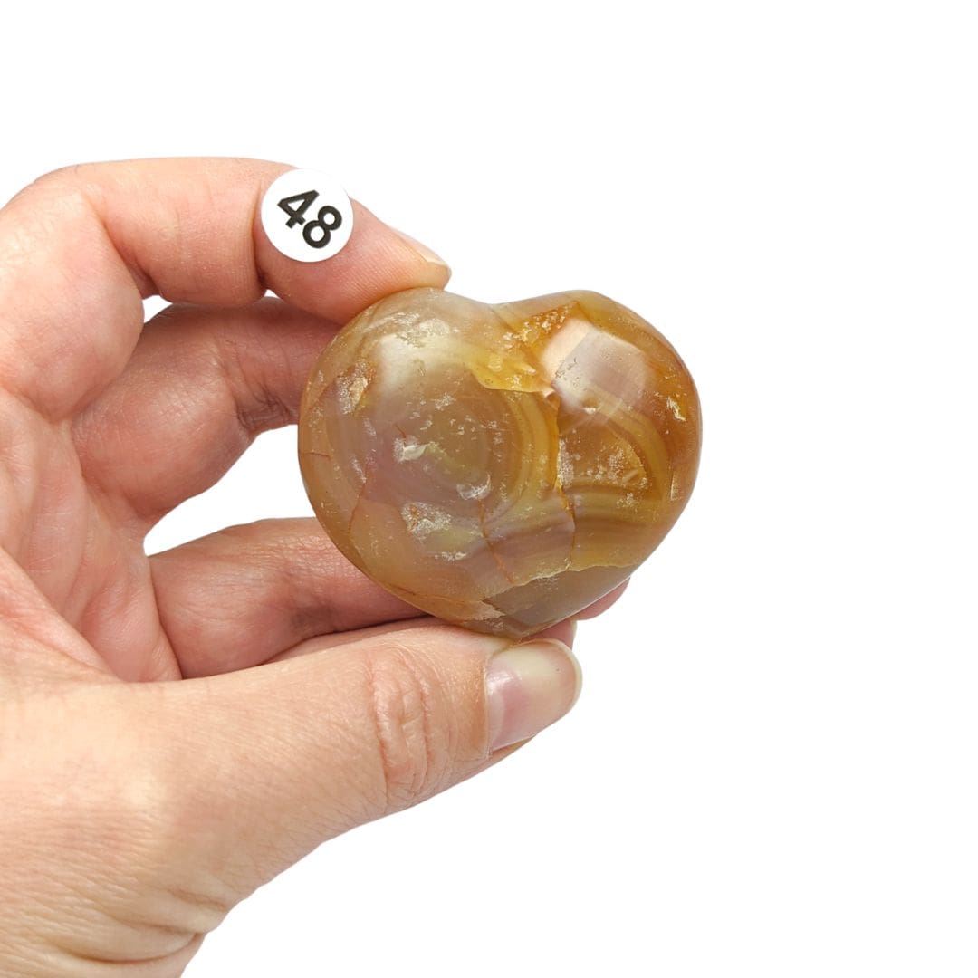 Cœur Agate Fleur de Cerisier – Douceur et Harmonie
