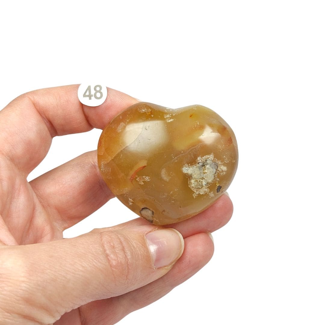 Cœur Agate Fleur de Cerisier – Douceur et Harmonie