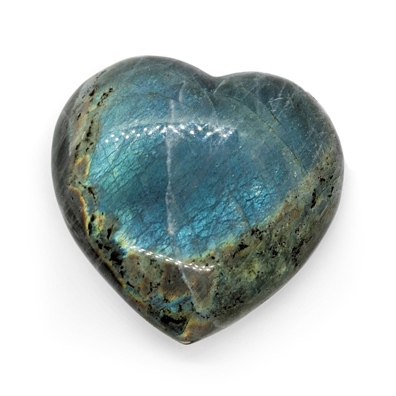 GALET COEUR LABRADORITE