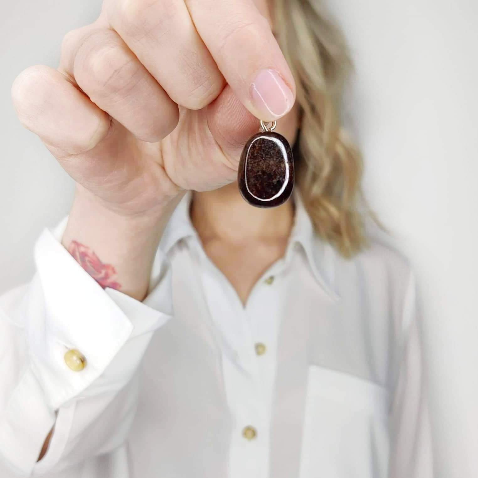 collier pierre grenat