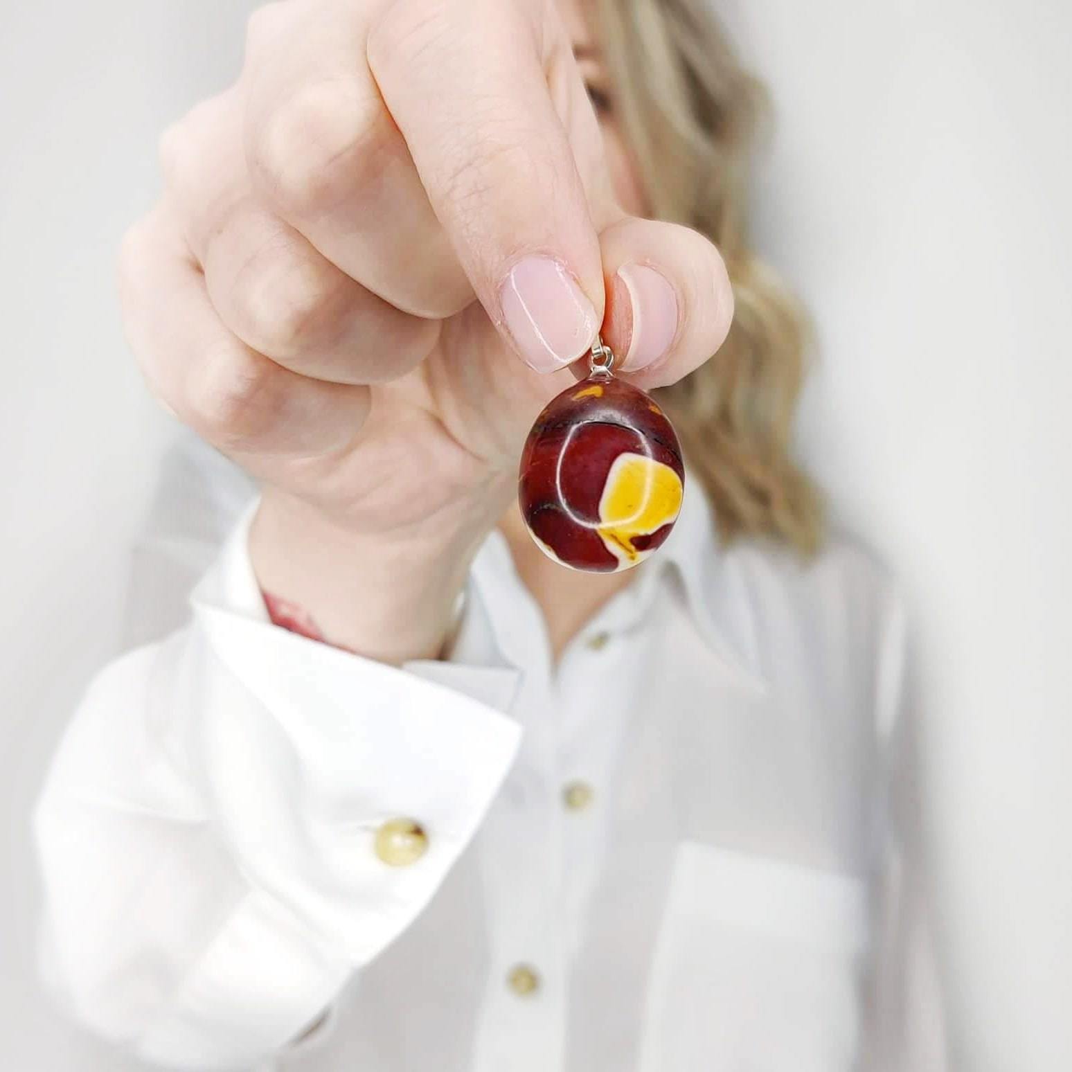 collier jaspe mokaite pierre naturelle