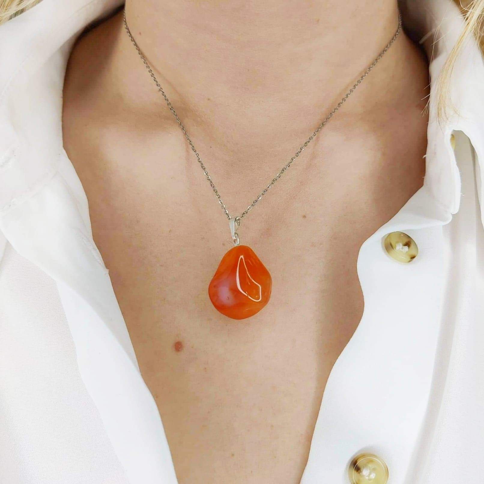 collier pierre cornaline