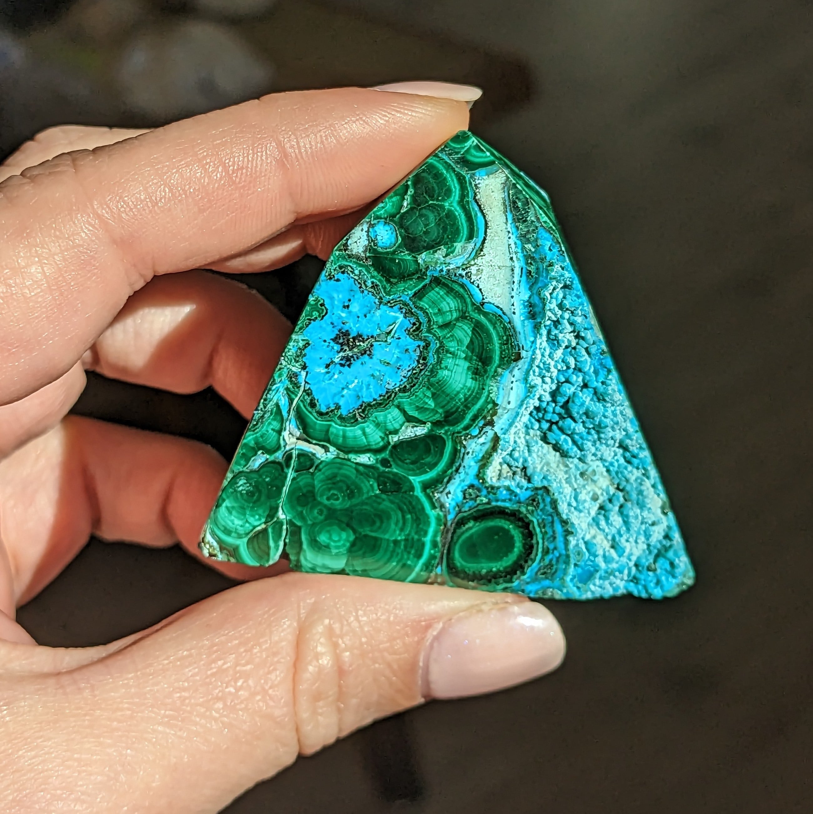 Pointe chrysocolle malachite n°295