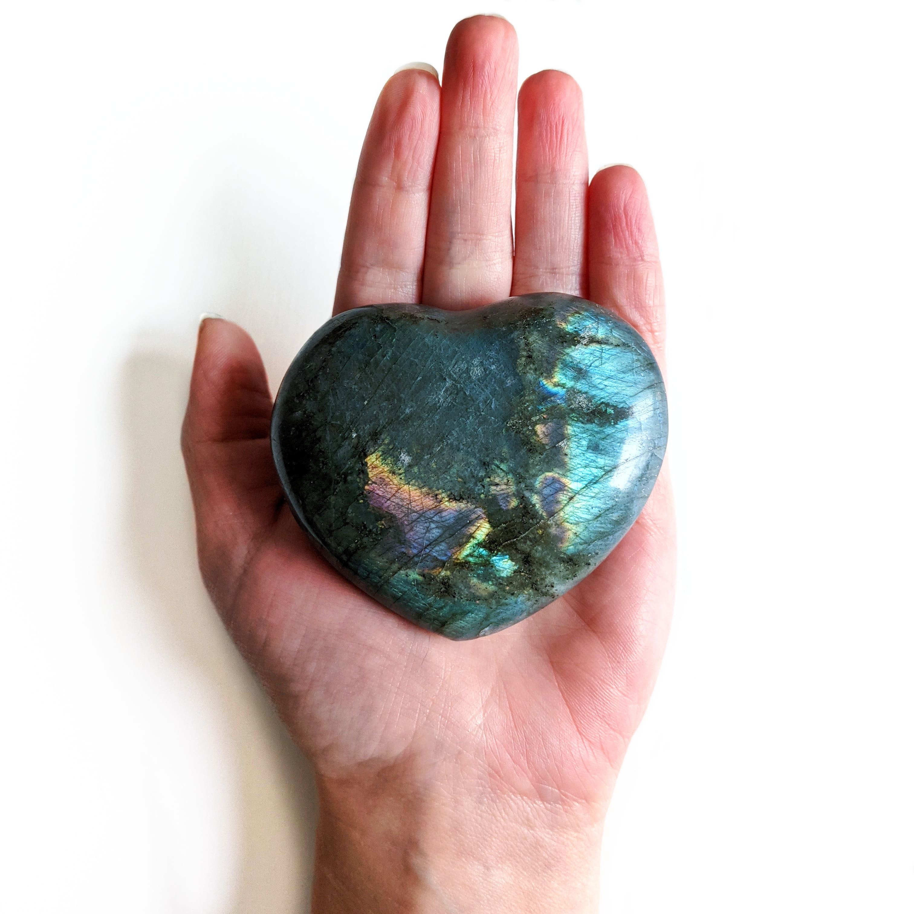 Coeur en labradorite N°13