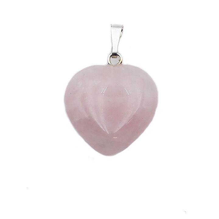 Pendentif Cœur en Quartz Rose – Amour et Douceur Émotionnelle