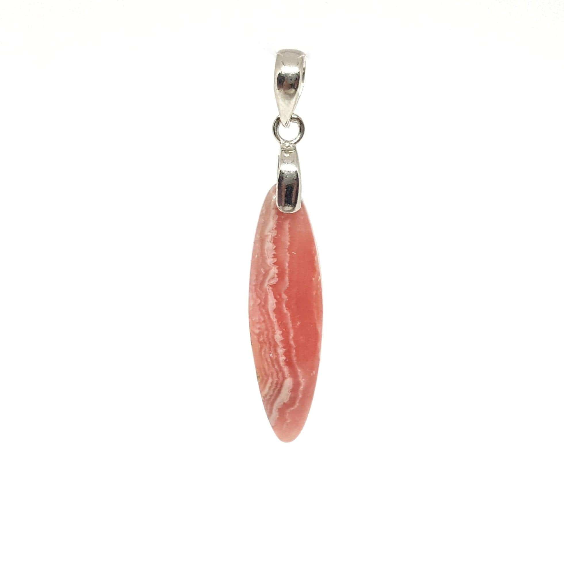 Pendentif en pierre de rhodochrosite