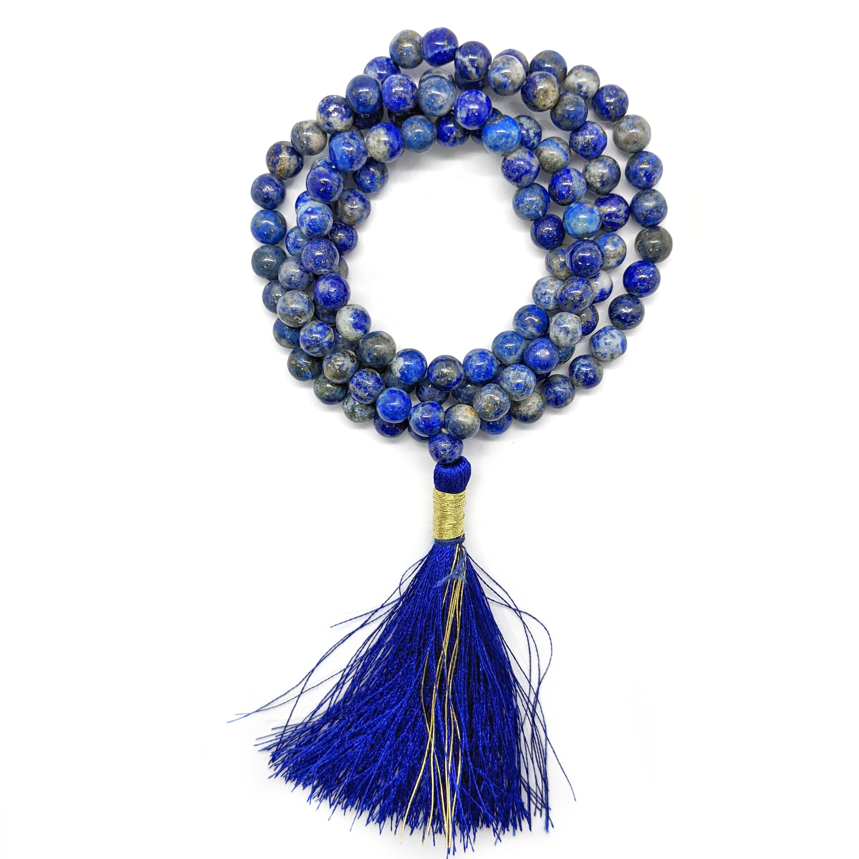 Collier mala Lapis lazuli  108 perles