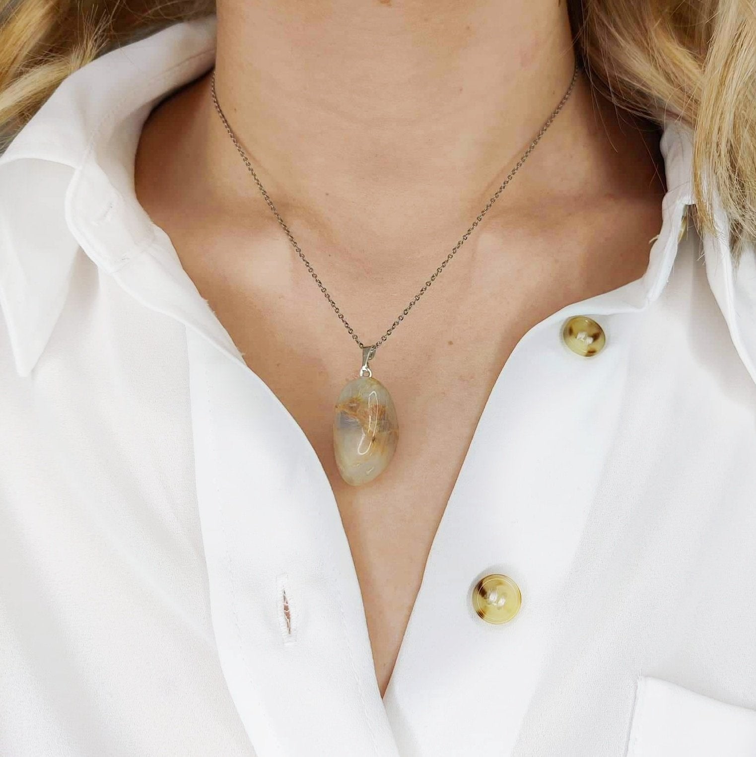 collier femme pierre de lune