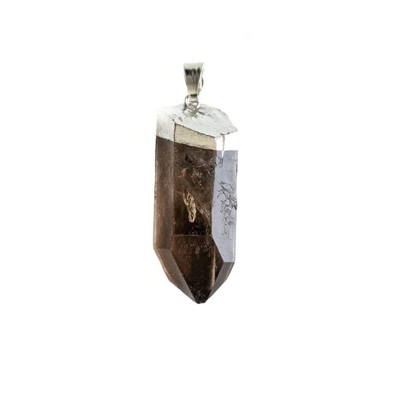 Pendentif quartz fumé brute