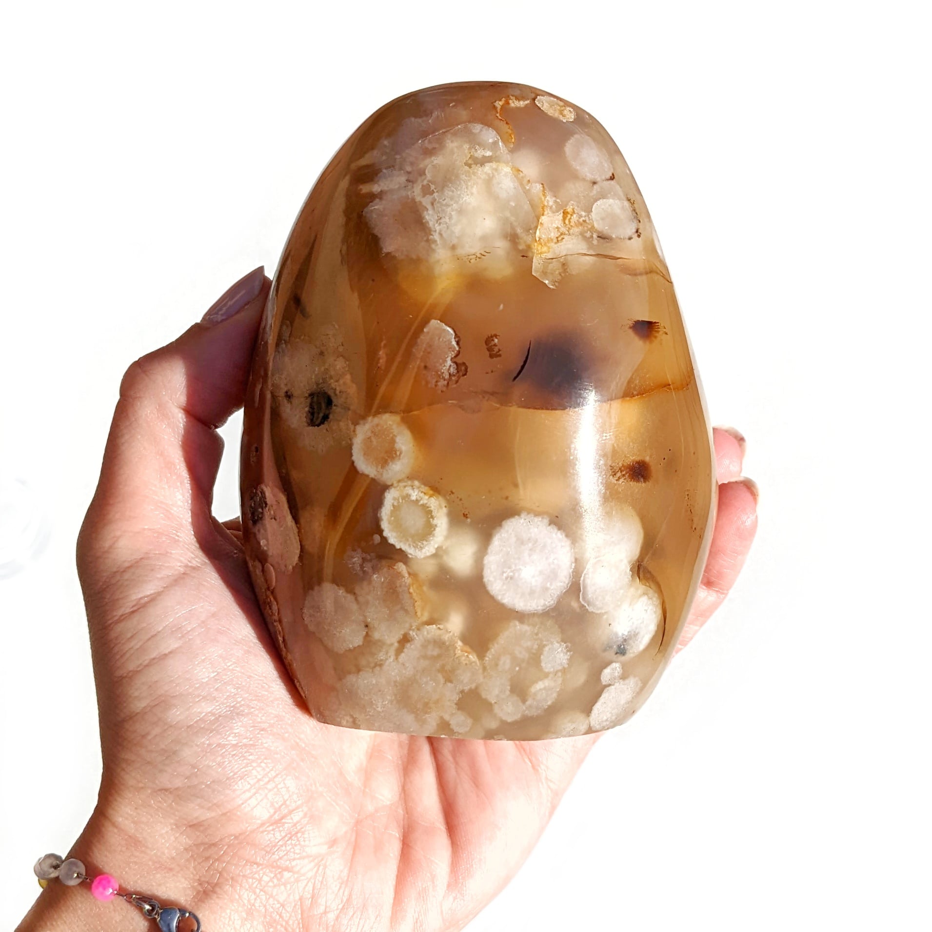 agate fleur de cerisier naturelle