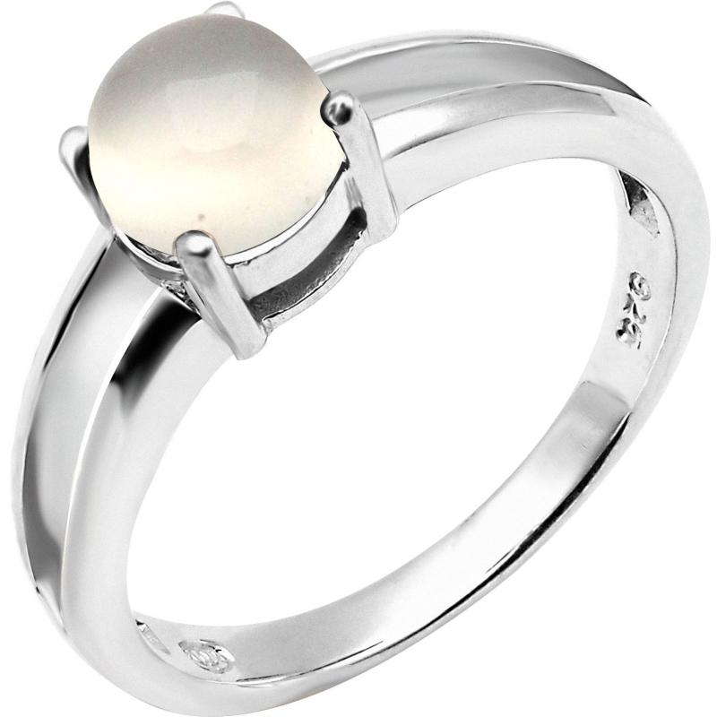 Bague argent en pierre de lune naturelle pour femme