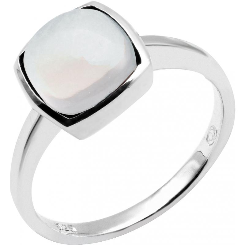 Bague Cristal de roche naturel monture Argent massif Femme