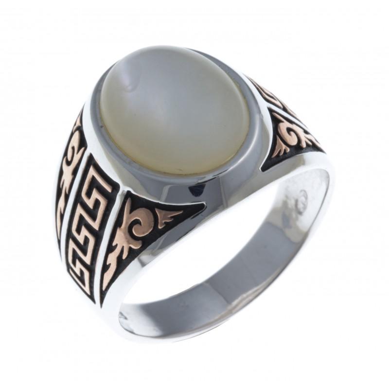 Bague argent nacre