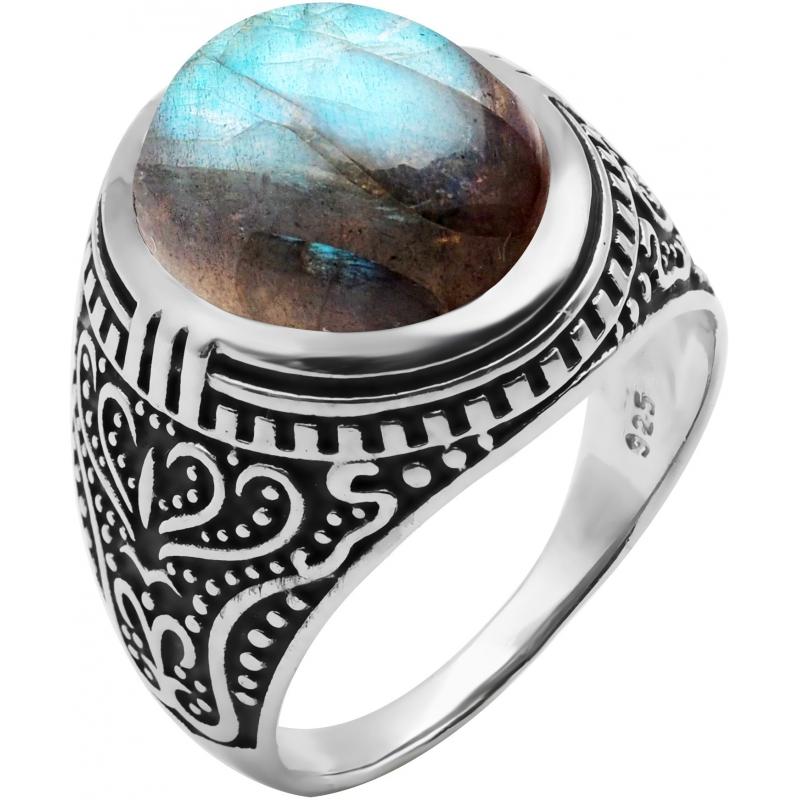 Bague 2024 labradorite homme