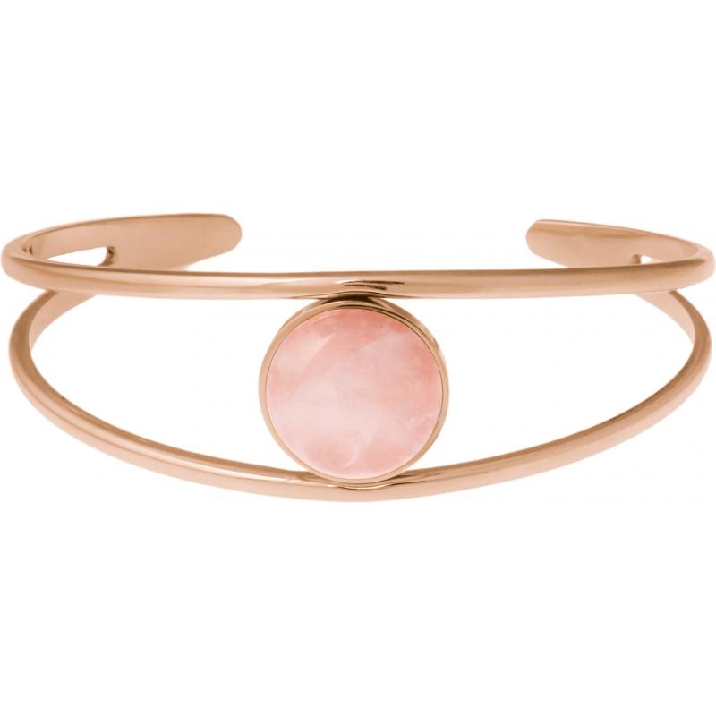 Bracelet jonc pierre naturelle Quartz rose