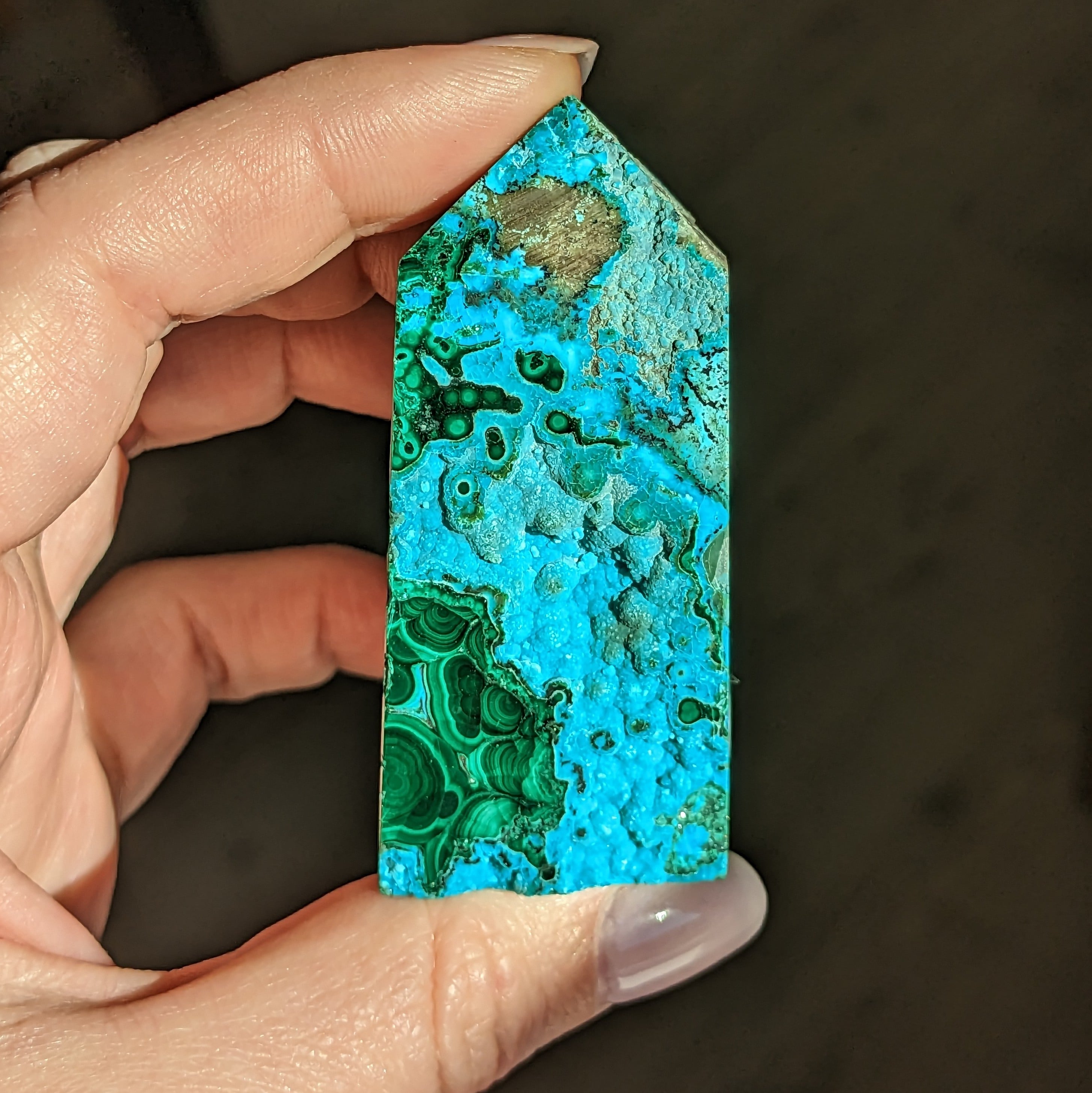 Pointe chrysocolle malachite n°297