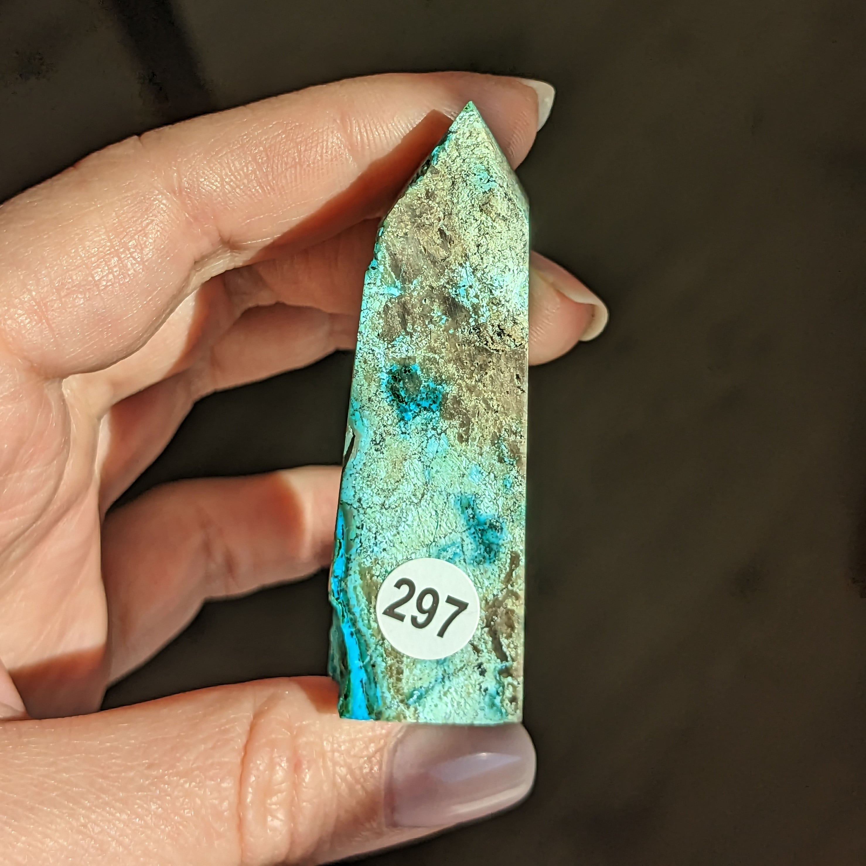 Pointe chrysocolle malachite n°297
