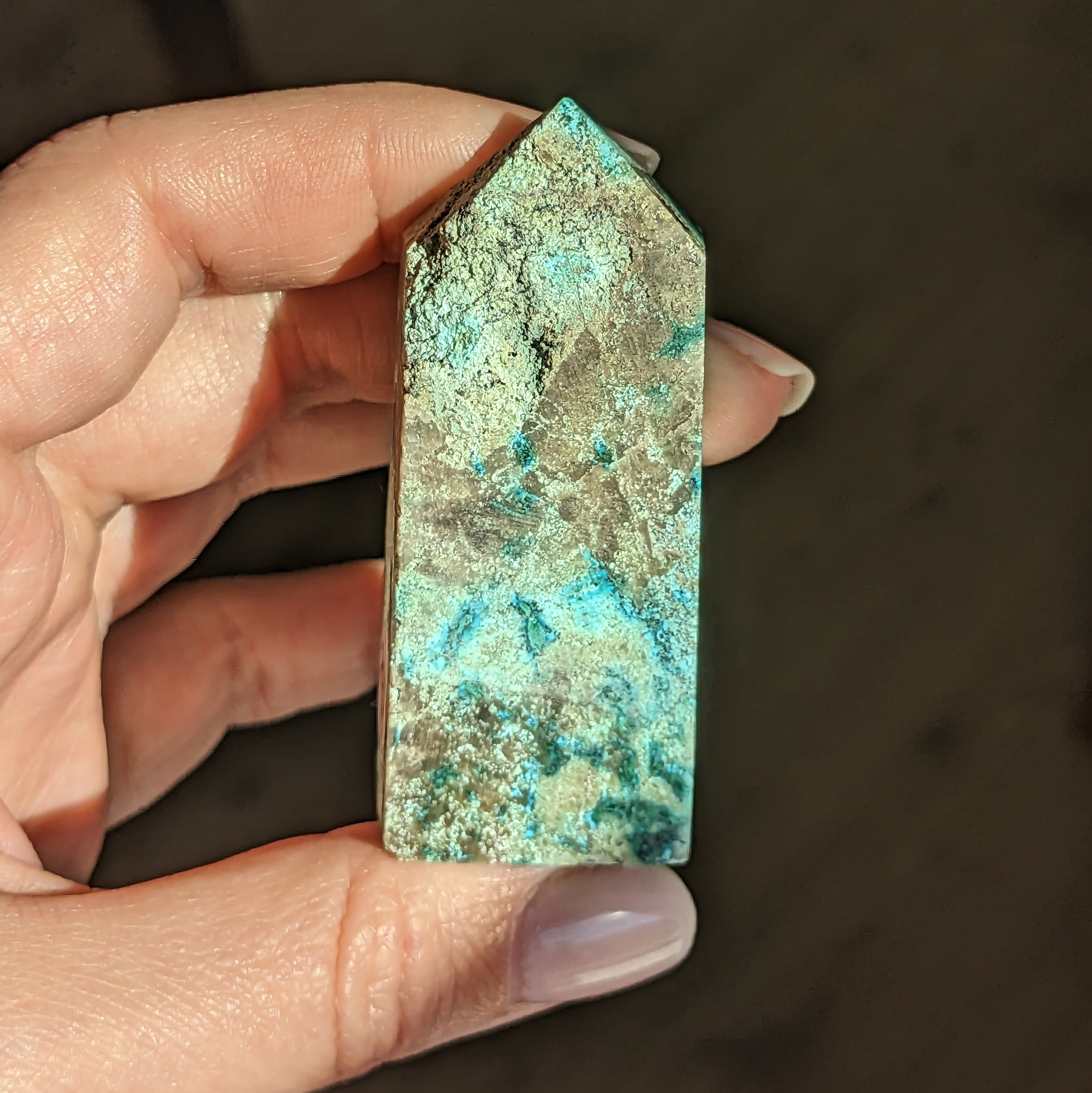 Pointe chrysocolle malachite n°297
