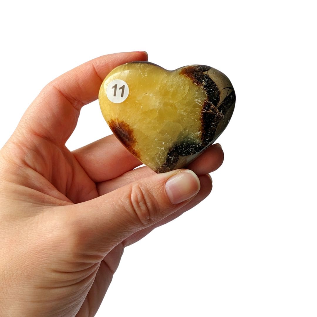 petit coeur en pierre septaria