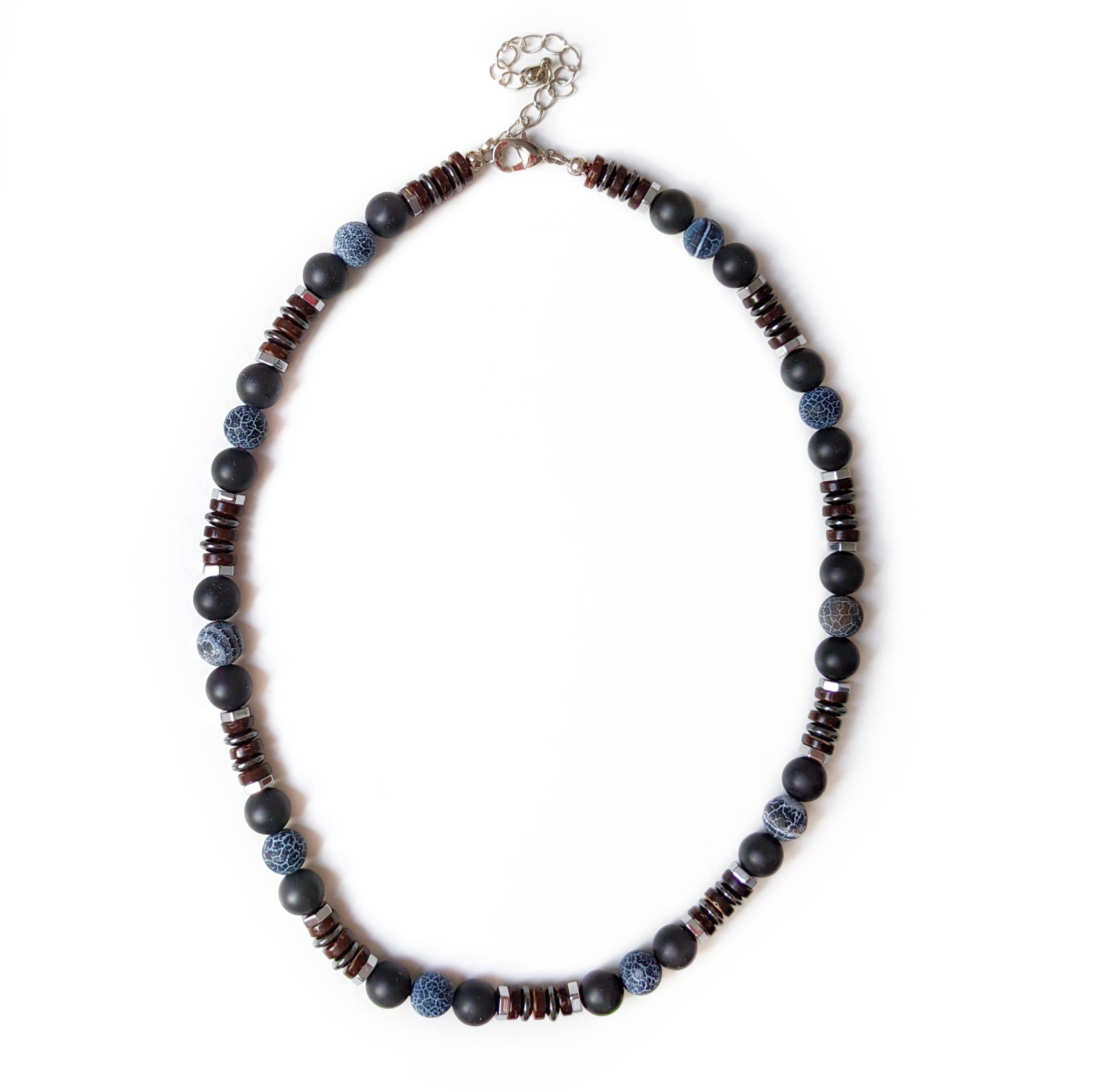 collier homme onyx