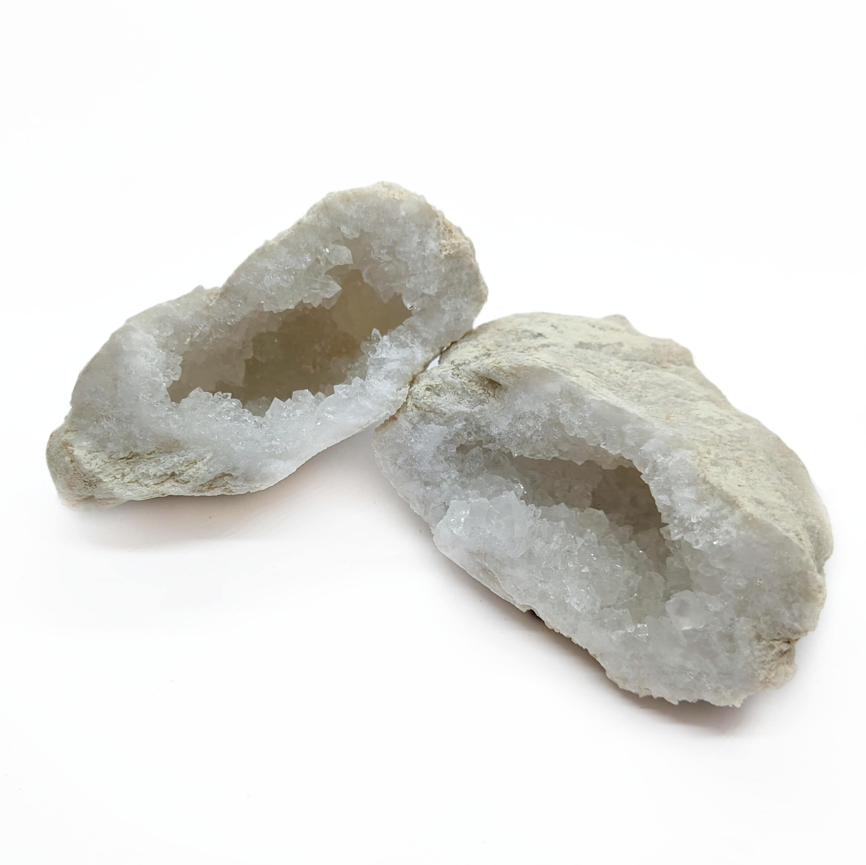 geode en pierre cristal de roche