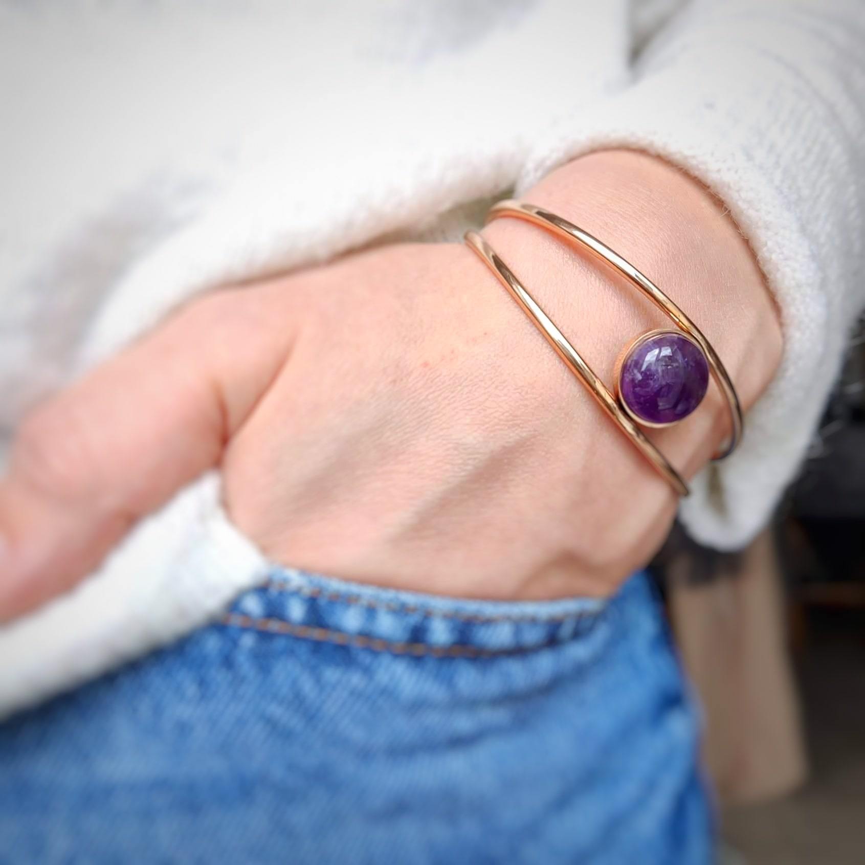 bracelet femme amethyste