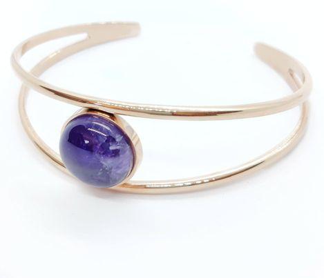 Bracelet jonc Améthyste
