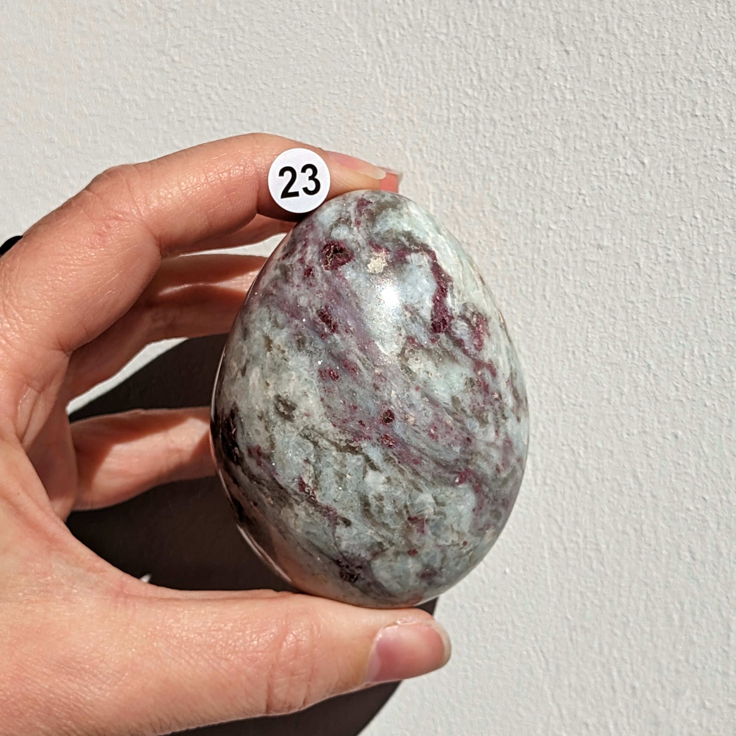 oeuf pierre tourmaline rose