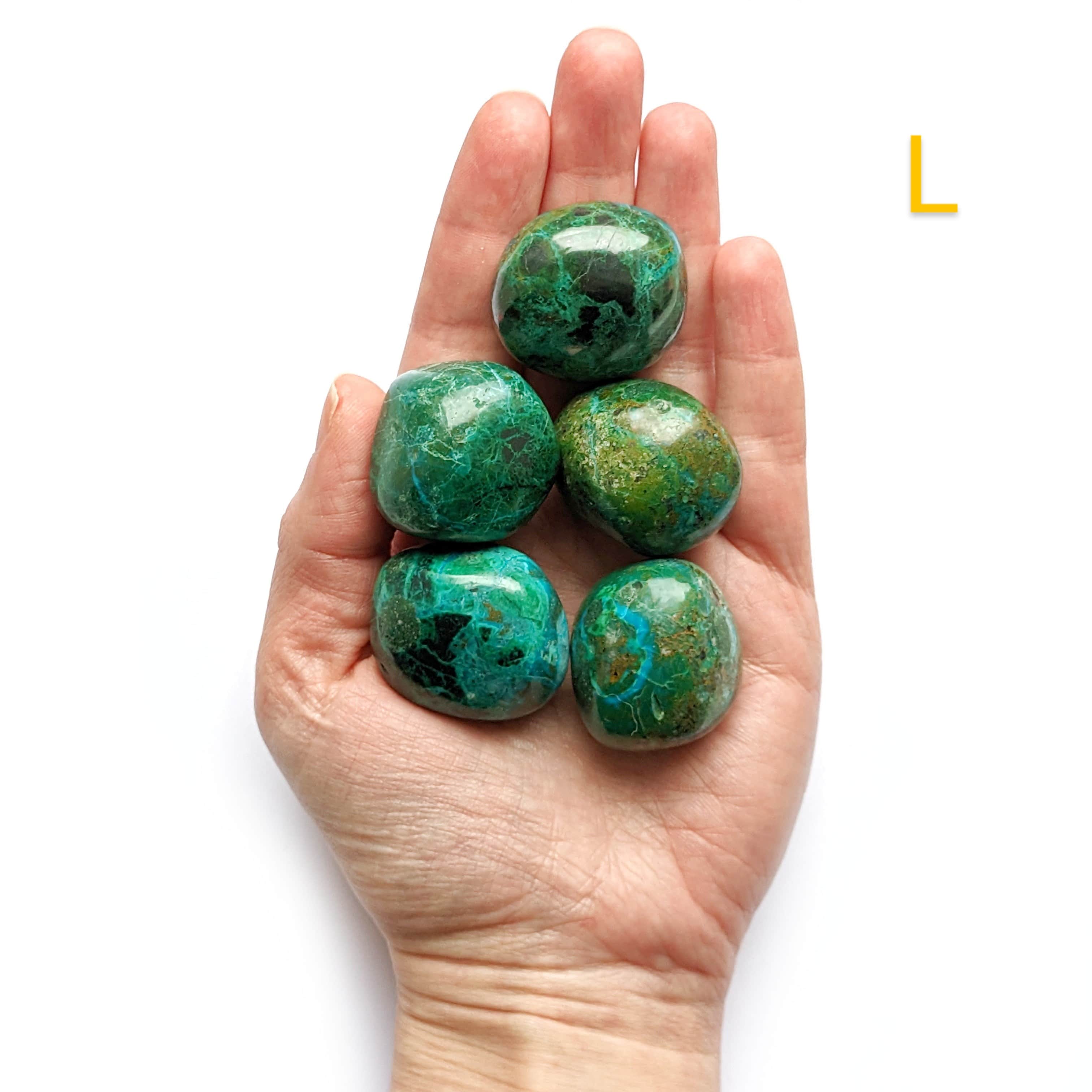 grosse pierre roulée chrysocolle