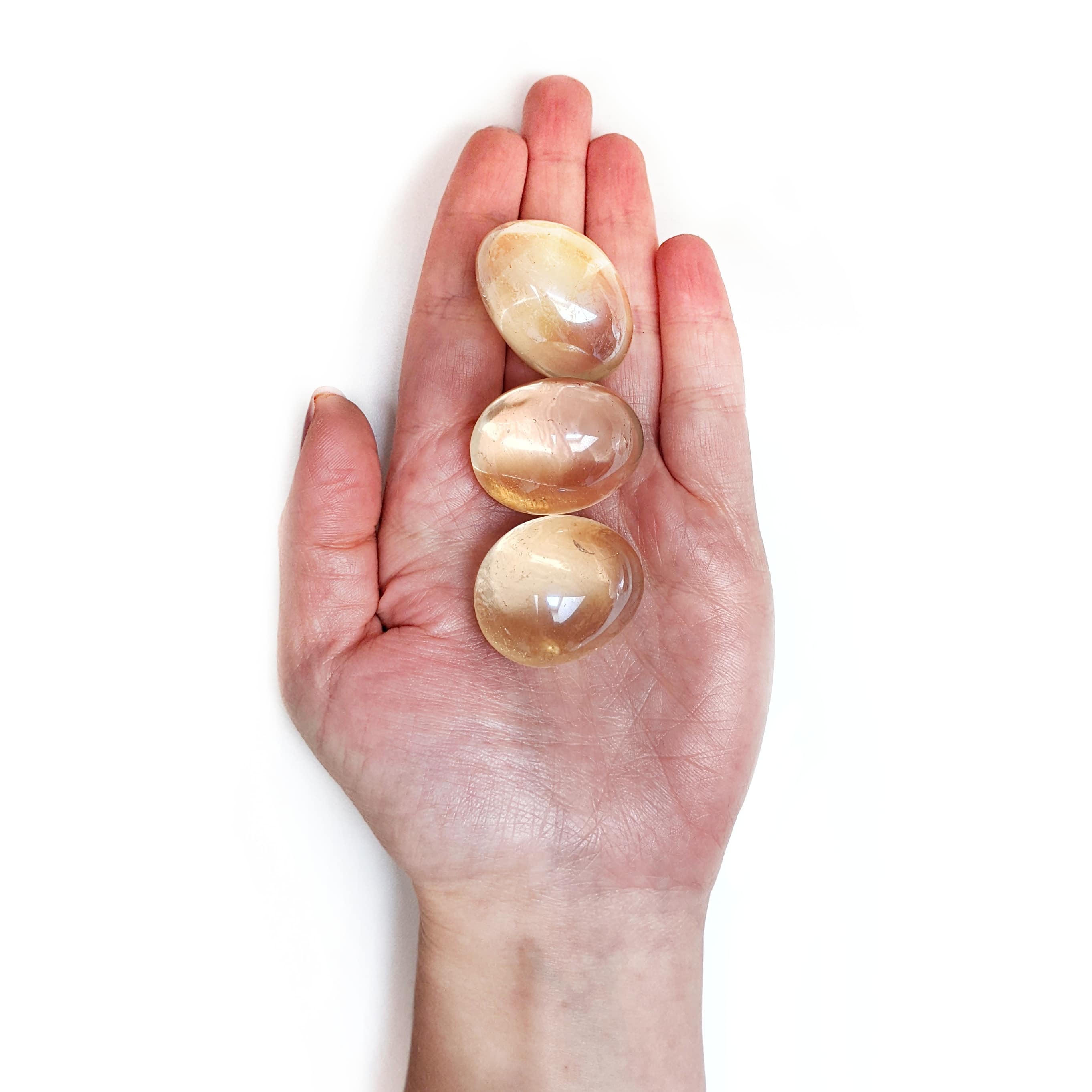 Pierre Roulée Quartz Aura Doré – Énergie Positive et Renforcement Spirituel