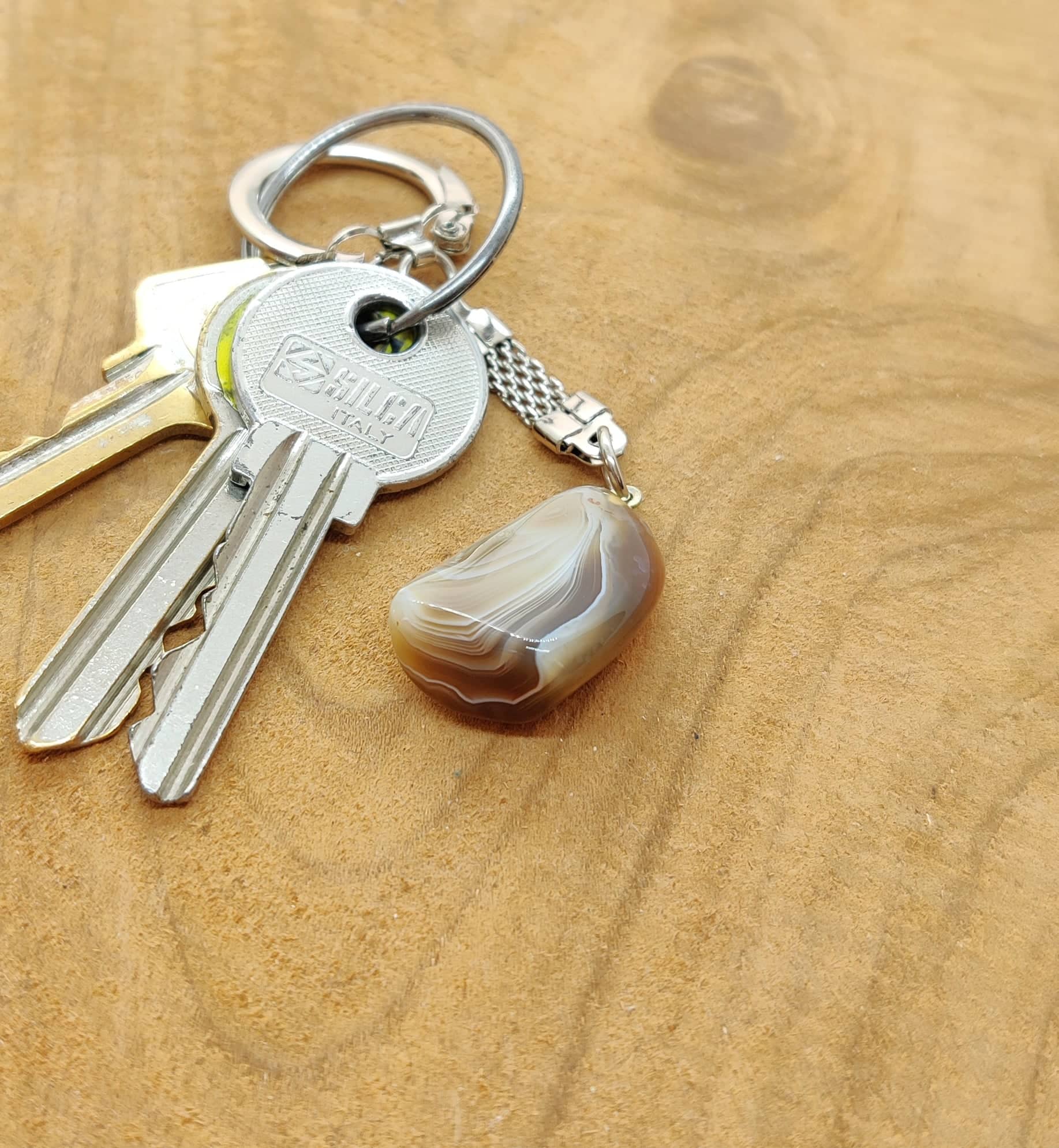 Porte clé agate du botswana