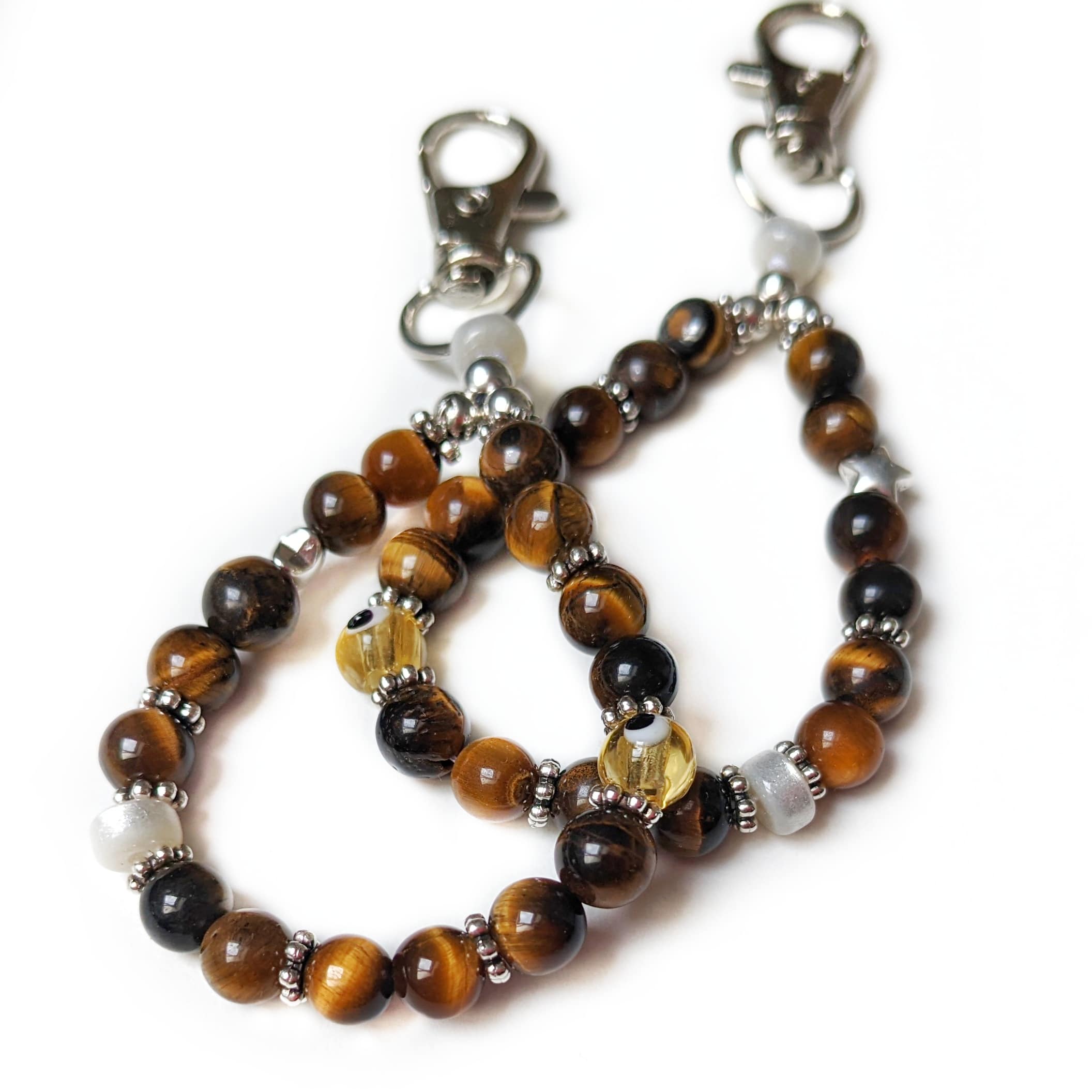 porte clé pierre oeil de tigre