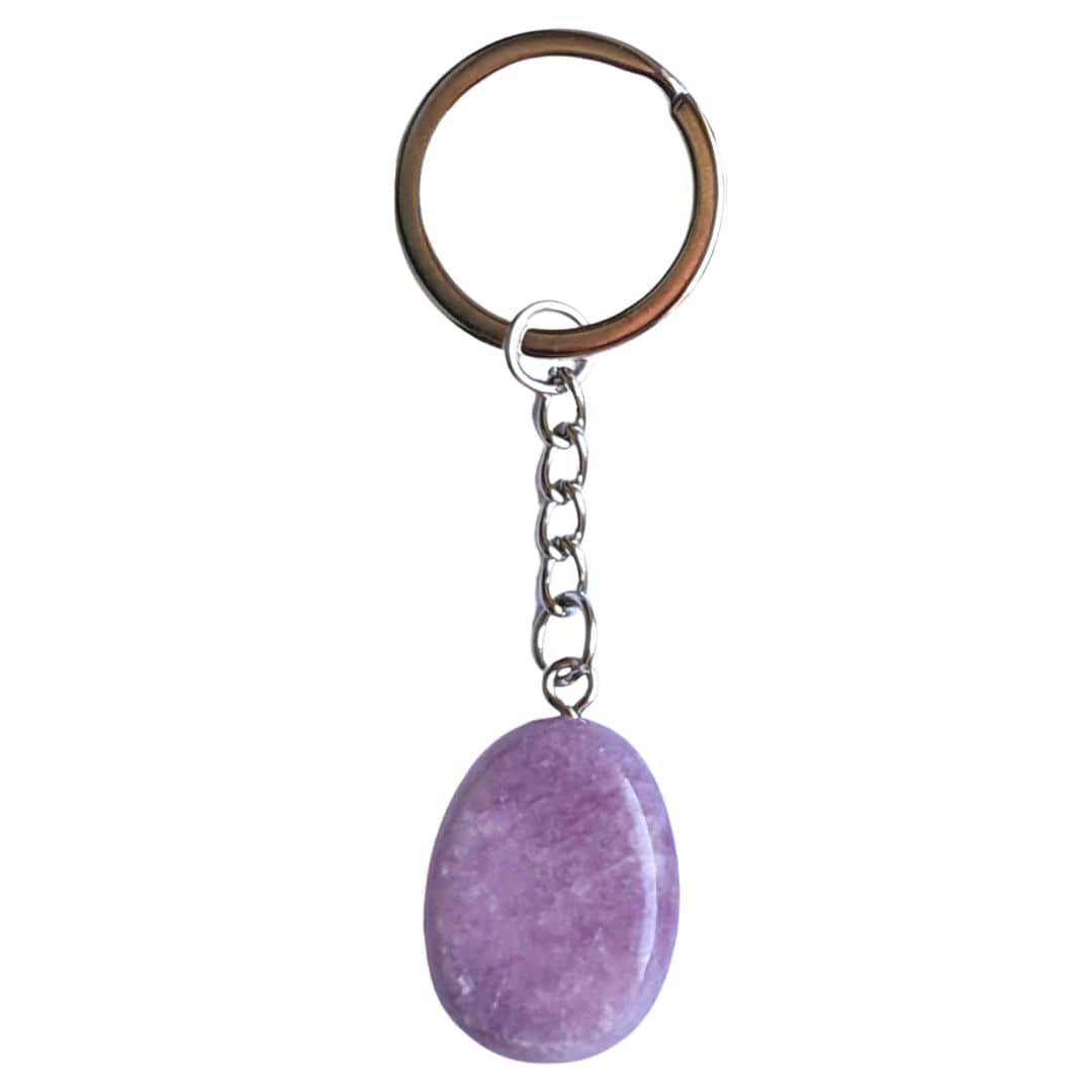 porte clés lépidolite