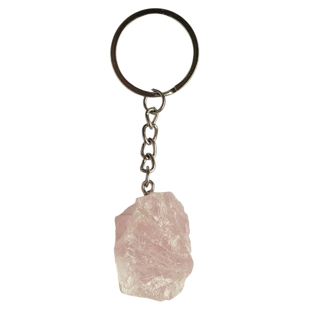 porte clés quartz rose