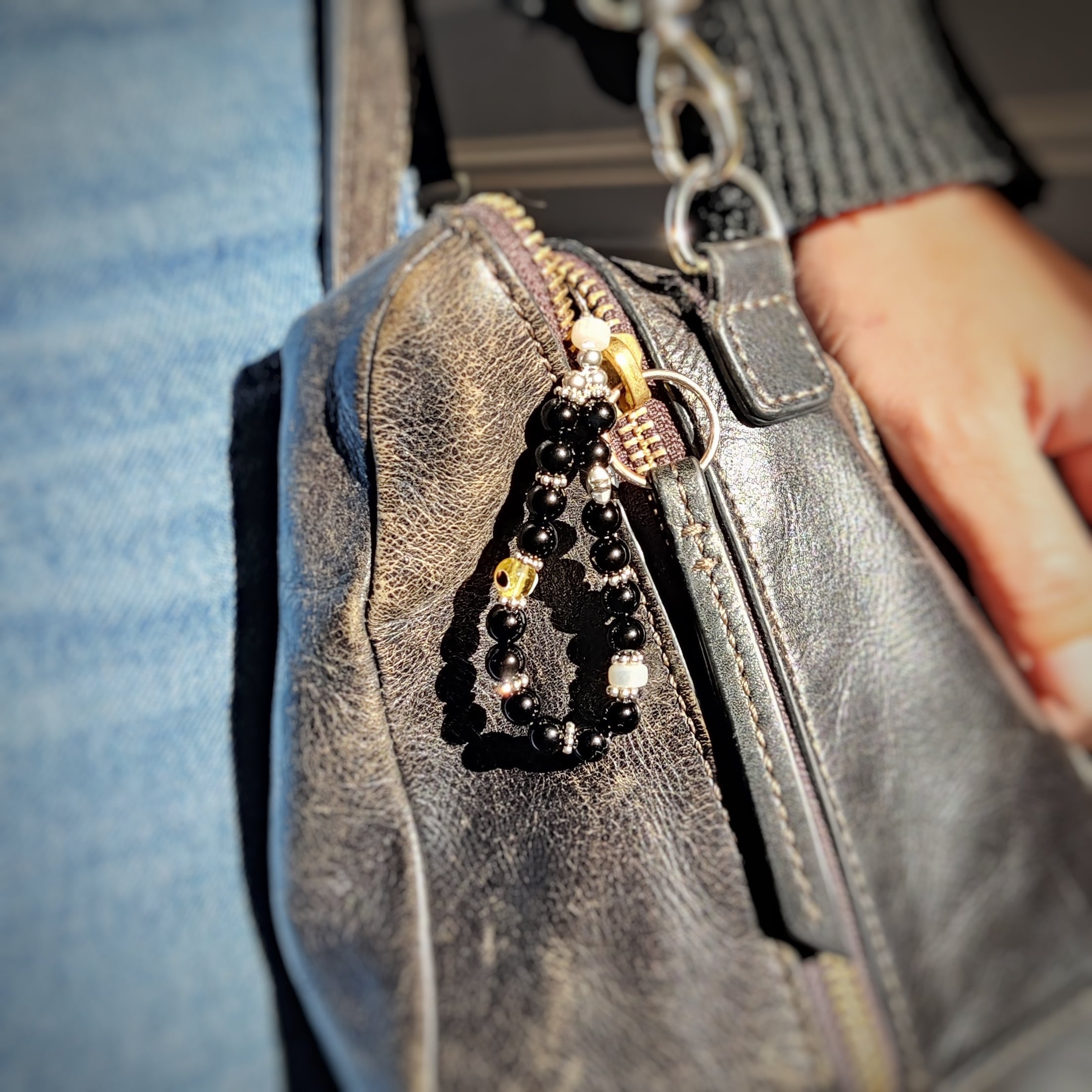 porte clé en pierre tourmaline