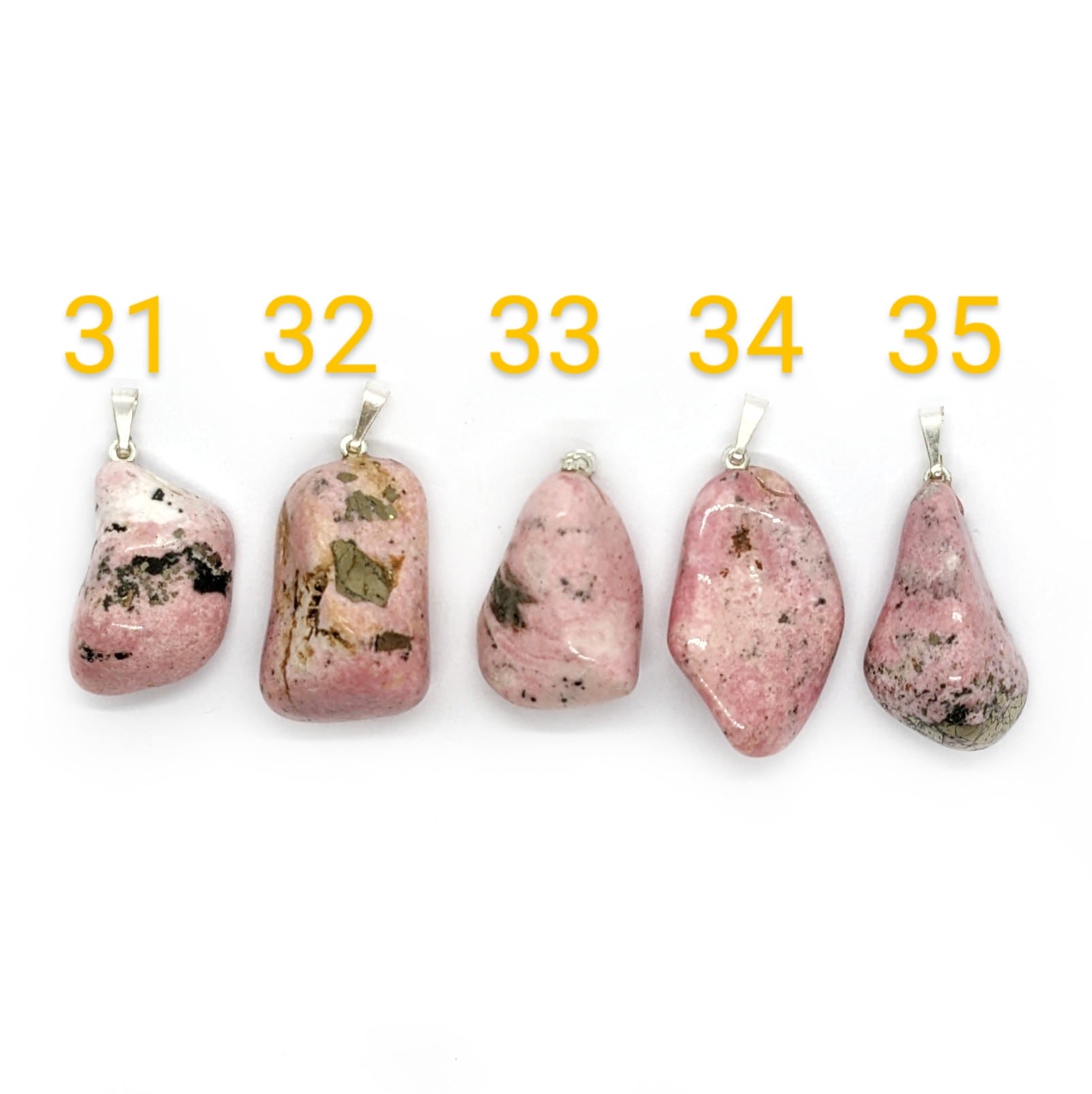 Pendentif en Rhodochrosite Roulée – Amour et Guérison Émotionnelle