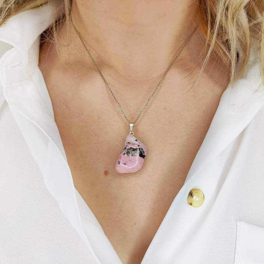collier rhodochrosite lithotherapie