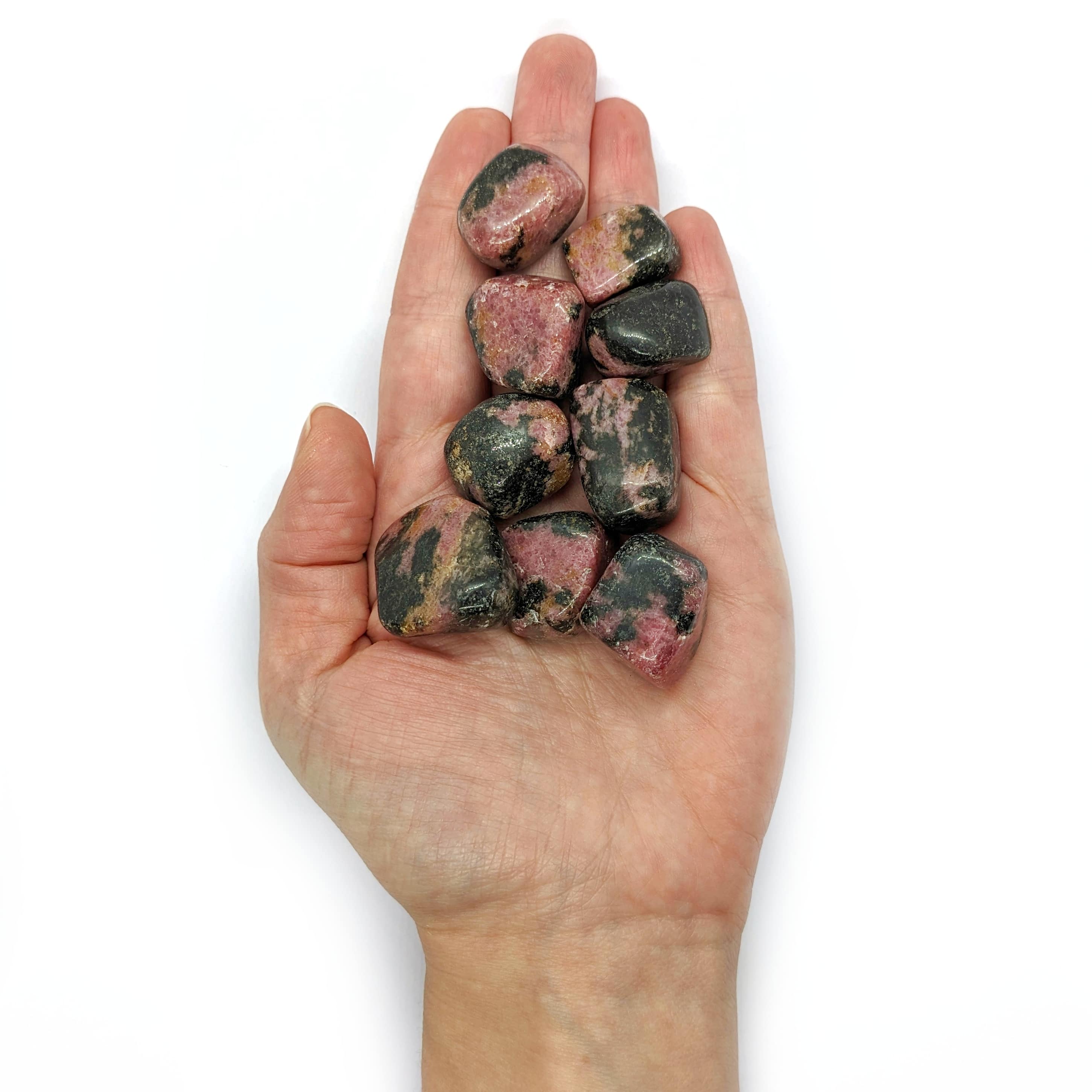 Pierre Roulée Rhodonite – Guérison Émotionnelle et Confiance en Soi