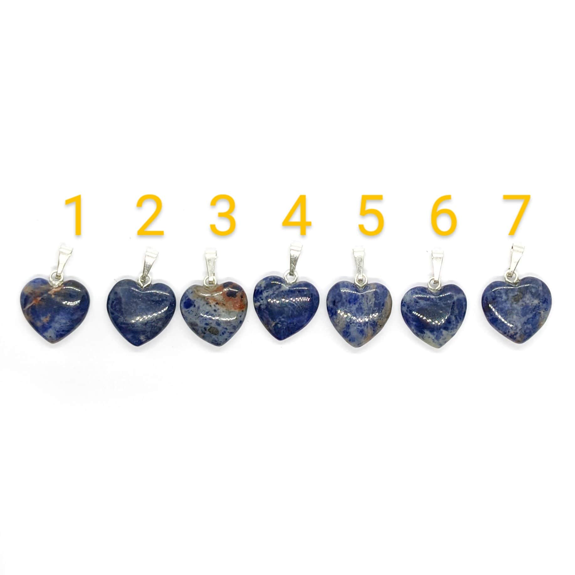 Collier coeur Sodalite