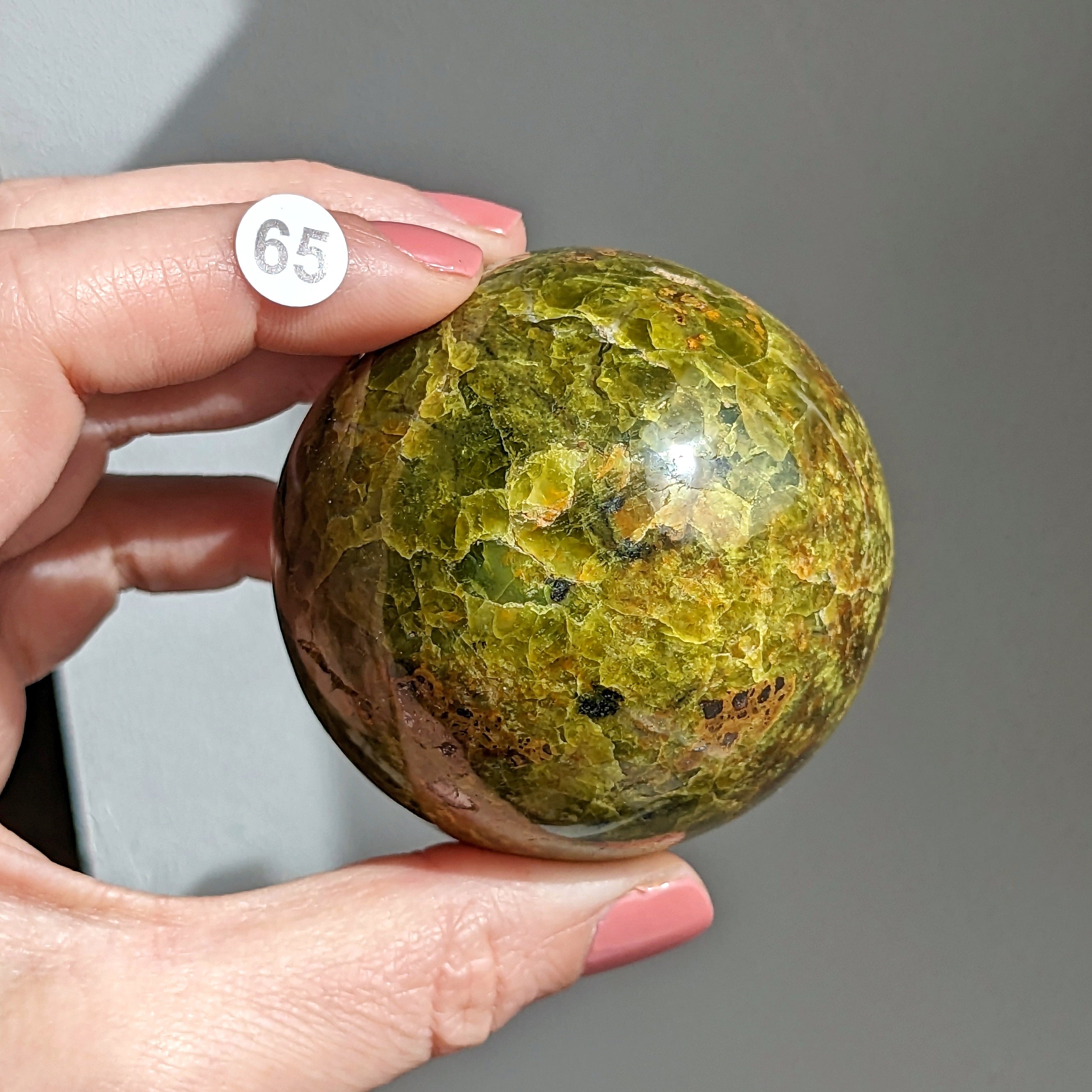 sphère opale verte 65