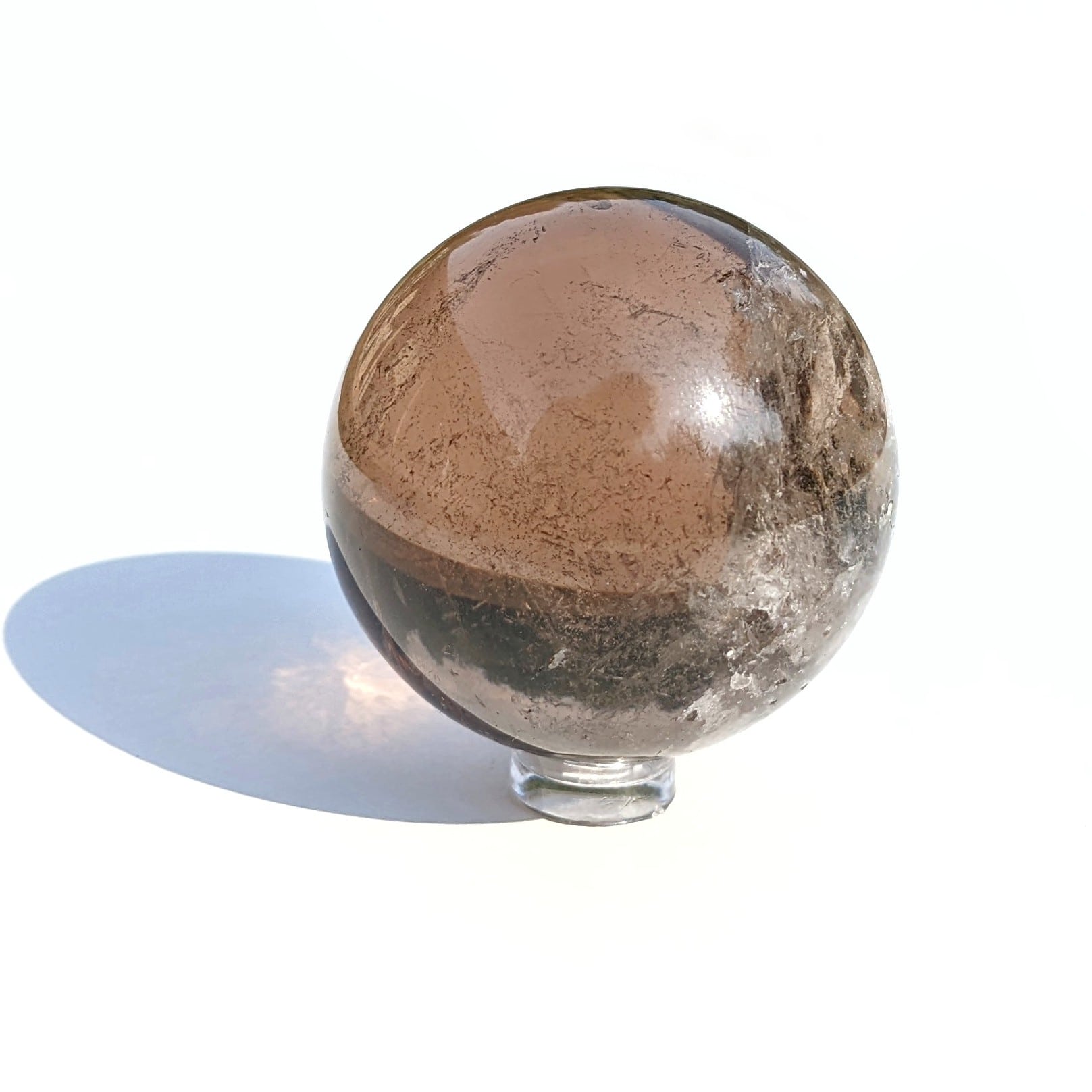 quartz fumé en forme de sphère